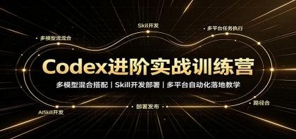 Codex进阶实战训练营:多模型混合搭配,Skill开发部署,多平台自动化落地教学-颜夕资源网-第23张图片 Codex进阶实战训练营:多模型混合搭配,Skill开发部署,多平台自动化落地教学-颜夕资源网-第23张图片