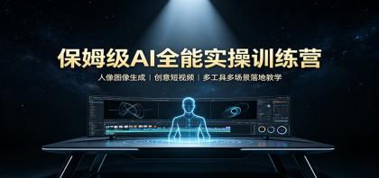 保姆级AI全能实操训练营:人像图像生成,创意短视频,多工具多场景落地教学-颜夕资源网-第23张图片 保姆级AI全能实操训练营:人像图像生成,创意短视频,多工具多场景落地教学-颜夕资源网-第23张图片
