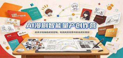 AI漫剧智能量产创作营:剧本分镜角色配音剪辑,吃透风控变现与职业成长路径-颜夕资源网-第23张图片 AI漫剧智能量产创作营:剧本分镜角色配音剪辑,吃透风控变现与职业成长路径-颜夕资源网-第23张图片
