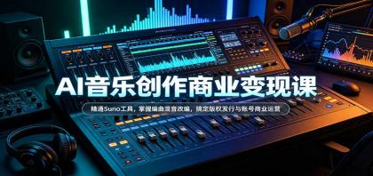 AI音乐创作商业变现课:精通Suno工具,掌握编曲混音改编,搞定版权发行与账号商业运营-颜夕资源网-第23张图片 AI音乐创作商业变现课:精通Suno工具,掌握编曲混音改编,搞定版权发行与账号商业运营-颜夕资源网-第23张图片