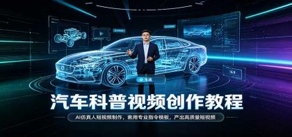 汽车科普视频创作教程:AI仿真人短视频制作,套用专业指令模板,产出高质量短视频-颜夕资源网-第23张图片 汽车科普视频创作教程:AI仿真人短视频制作,套用专业指令模板,产出高质量短视频-颜夕资源网-第23张图片