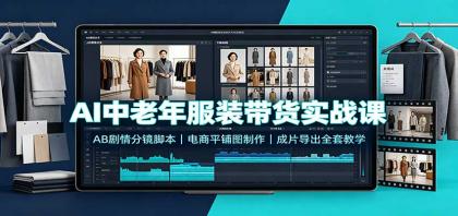 AI中老年服装带货实战课:AB剧情分镜脚本,电商平铺图制作,成片导出全套教学-颜夕资源网-第23张图片 AI中老年服装带货实战课:AB剧情分镜脚本,电商平铺图制作,成片导出全套教学-颜夕资源网-第23张图片