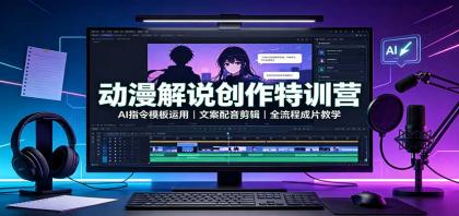 动漫解说创作特训营:AI指令模板运用,文案配音剪辑,全流程成片教学-颜夕资源网-第23张图片 动漫解说创作特训营:AI指令模板运用,文案配音剪辑,全流程成片教学-颜夕资源网-第23张图片