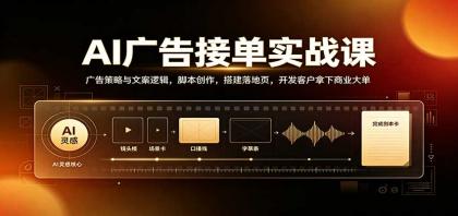 AI广告接单实战:广告策略与文案逻辑,脚本创作,搭建落地页,开发客户拿下商业大单-颜夕资源网-第23张图片 AI广告接单实战:广告策略与文案逻辑,脚本创作,搭建落地页,开发客户拿下商业大单-颜夕资源网-第23张图片