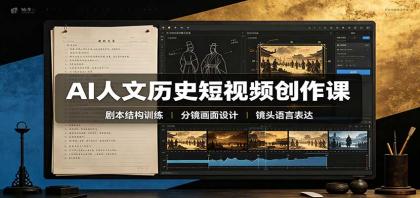 AI人文历史短视频创作课:赛道对标、剧本分镜制图,掌握视频完整产出流程-颜夕资源网-第23张图片 AI人文历史短视频创作课:赛道对标、剧本分镜制图,掌握视频完整产出流程-颜夕资源网-第23张图片