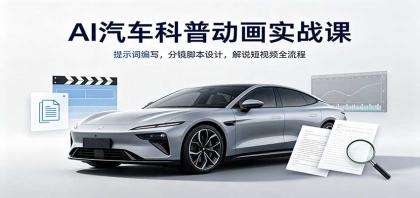 AI汽车科普动画实战课:提示词编写,分镜脚本设计,解说短视频全流程-颜夕资源网-第23张图片 AI汽车科普动画实战课:提示词编写,分镜脚本设计,解说短视频全流程-颜夕资源网-第23张图片