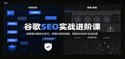 2026谷歌SEO实战进阶课:详解黑白帽优化技巧,掌握关键词挖掘,搞定站内站外全域运营-颜夕资源网-第23张图片 2026谷歌SEO实战进阶课:详解黑白帽优化技巧,掌握关键词挖掘,搞定站内站外全域运营-颜夕资源网-第23张图片